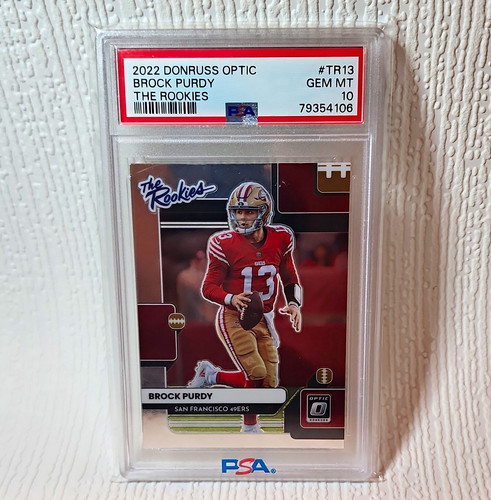 2022 Donruss Optic Brock Purdy The Rookies #TR13 PSA 10 GEM MINT 49ers Rookie RC