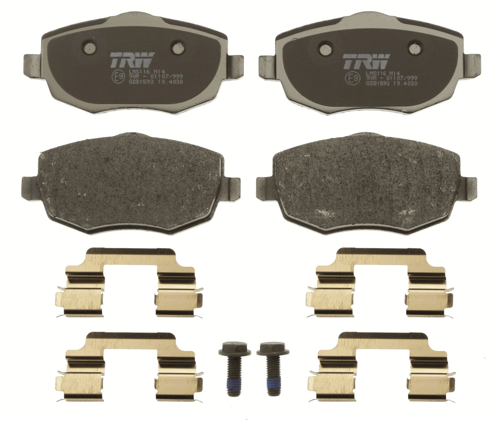 Fits TRW GDB1593 HAM PADS. FRONT LANCIA Y (840A) / YPSILON  ⭐UK Stock⭐