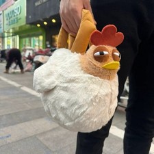 Plush Handbag Cartoon Chicken Animal Crossbody Bag Purse for Women New
