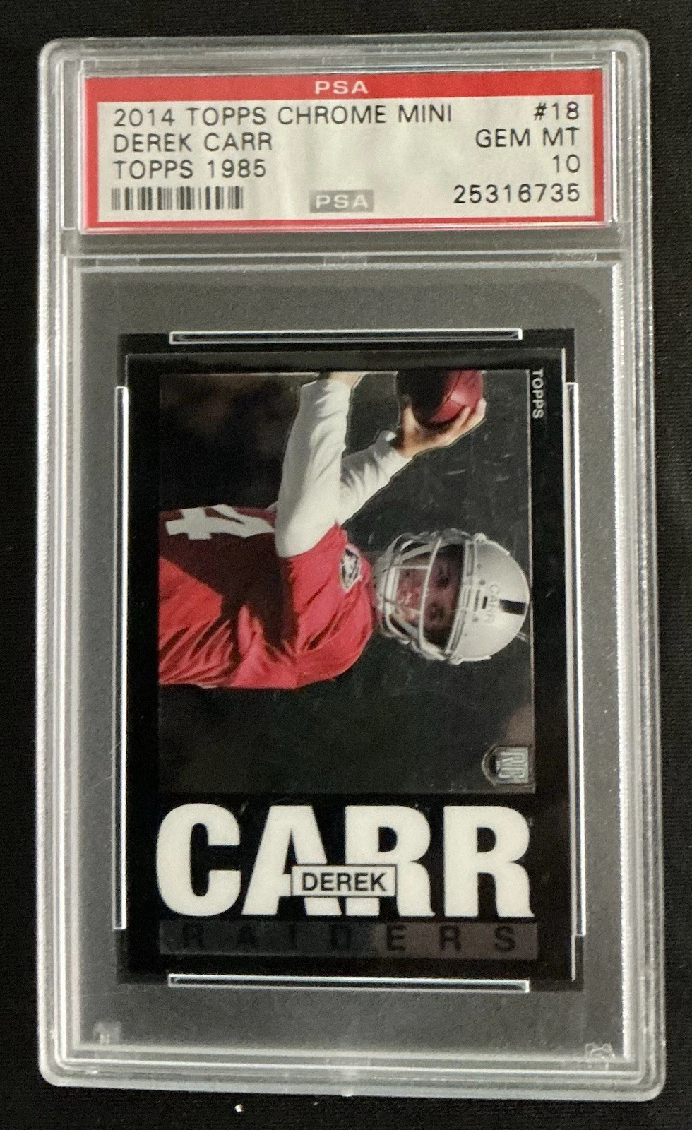 Derek Carr Topps Chrome Mini Topps 1985 #18 Base