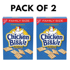 CHICKEN IN A BISKIT Original Baked Snack Crackers, Lunch Snacks, Family Size, 12