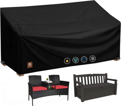2 Seater Outdoor Patio Seating Storage Bench Cover Waterproof for Keter Solana 7