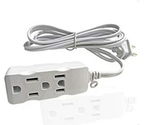 3 Outlet Surge Protector Power Strip,Flat pins Socket,3FT,6Ft,9Ft,15Ft Bulb,TV 