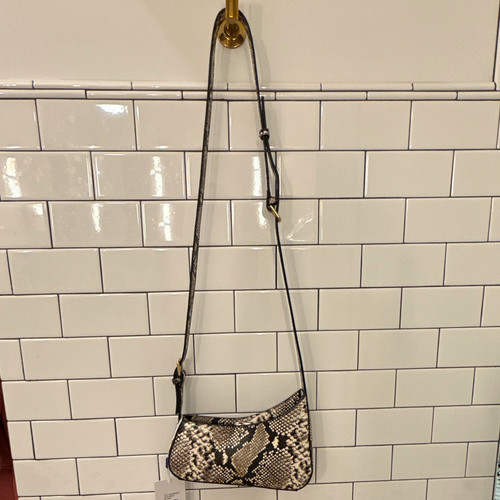 Off-White Jitney Hobo Women’s Snake Print bag purse black/beige real leather