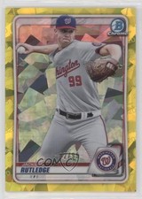 2020 Bowman Chrome Draft Sapphire Edition Yellow 82/99 Jackson Rutledge 0x1