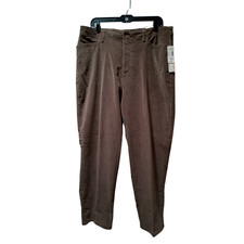 Dress Barn Corduroy Pants Women’s 16W Brown Straight Leg Stretch 34x29.5