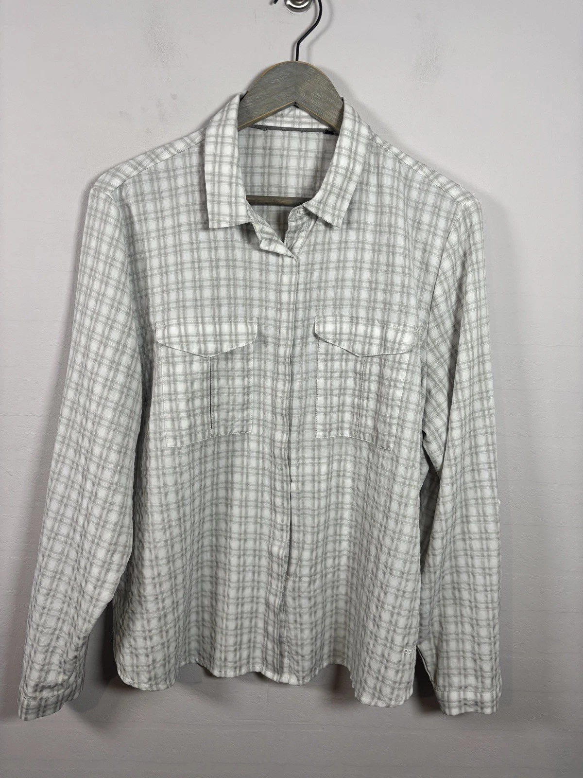 Rohan Insectshield Sanctuary Shirt UV Sun Protection Long Sleeve Grey UK18