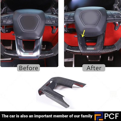 Carbon Fiber For Lamborghini URUS 2018-2023 Steering Wheel U-shaped Panel Trim