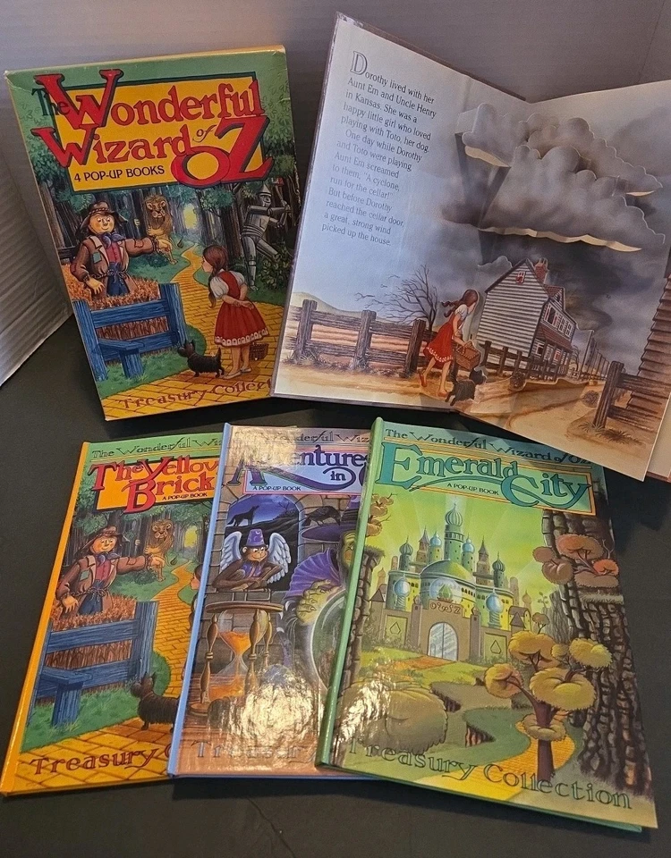 The Wonderful Wizard Of Oz Set 4 Pop Up Books Treasury Collection 1991 Box Set  - Image 2 of 4
