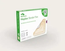 5/Box, Molnlycke Mepilex Ag Soft Silicone Foam 6" x 6" Dressing 287300 No box