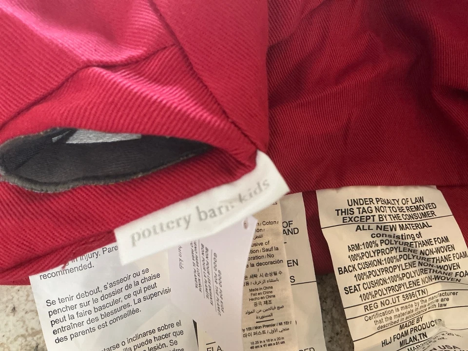 Pottery Barn Kids My First Anywhere Chair Fire truck Slipcover -NIP - Image 2 of 3