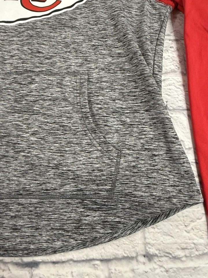 Kansas City KC Chiefs NFL Long Sleeve Pullover Hoodie Womens 4Her - L - EUC - Image 2 of 4