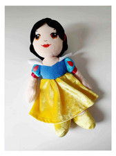 Peluche/Doudou Blanche Neige Poupée Princesse Robe Bleu Jaune Soyeux 23cm Disney