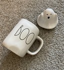 Rae Dunn Artisan Collection by Magenta "Boo" Halloween mug w/ghost topper lid VG — photo 9
