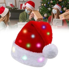 Funny Christmas Hat Headwear LED Santa Hat for Dress up Cosplay Festival