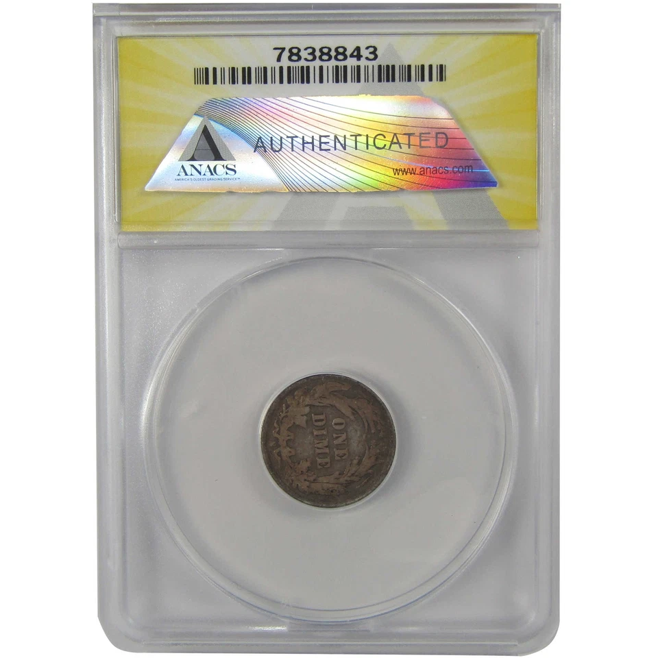 1896 S Barber Dime G 6 ANACS Silver 10c Coin SKU:I22204 - Image 2 of 4