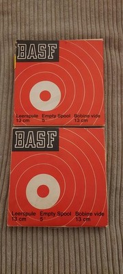 BASF Empty Spool 5'' Lot Of 2 Vintage New Old Stock Reels 
