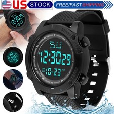 Waterproof Digital Sports Watch Military Tactical LED Backlight Wristwatch Men