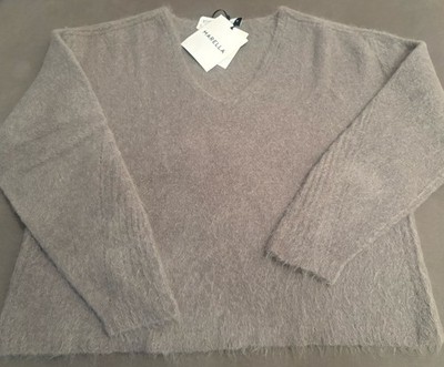MAX MARA MARELLA Pullover Neuwertig Gr. S grau Alpaka VK 220,-  