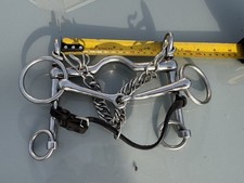 Port Mouth Weymouth Set Size 5 1/2" with curb chain & leather strap