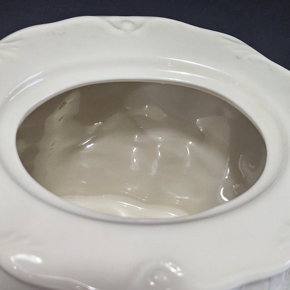 Pottery Rib Use VTG I. GODINGER & CO CREAM COLORED LACE RIB TEA/COFFEE POT WITH LID | eBay