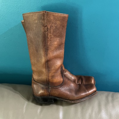 FRYE Vtg Y2K 70’s brown Campus Short Boots Men 8.5 D Women 10 USA Vtg 70s Frye Campus Boots Women 10.5 /Men 9.5 Brown Square  main image 3