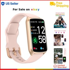 Health Fitness Tracker Silicone 24/7 Heart Rate Blood Oxygen Blood Pressure W...