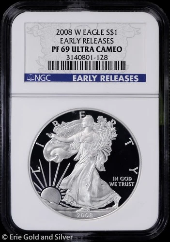 2008-W $1 Proof American Silver Eagle NGC PR 69 UC | ER