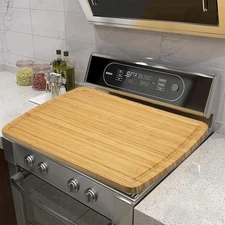 Stove Top Covers for Electric and Gas Stoves, 30" X 20" Extra Large Bamboo Cutti