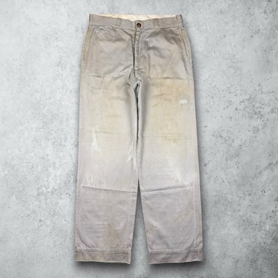 パンツ 1950s HERCULES army twill work pants Vintage 50s Sears Hercules Army Twill Chino Pants Sanforized 32x31