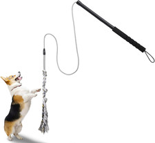 Outdoor Flirt Pole for Dogs - Interactive Toy Teaser Wand for Dogs Outdoor Chase