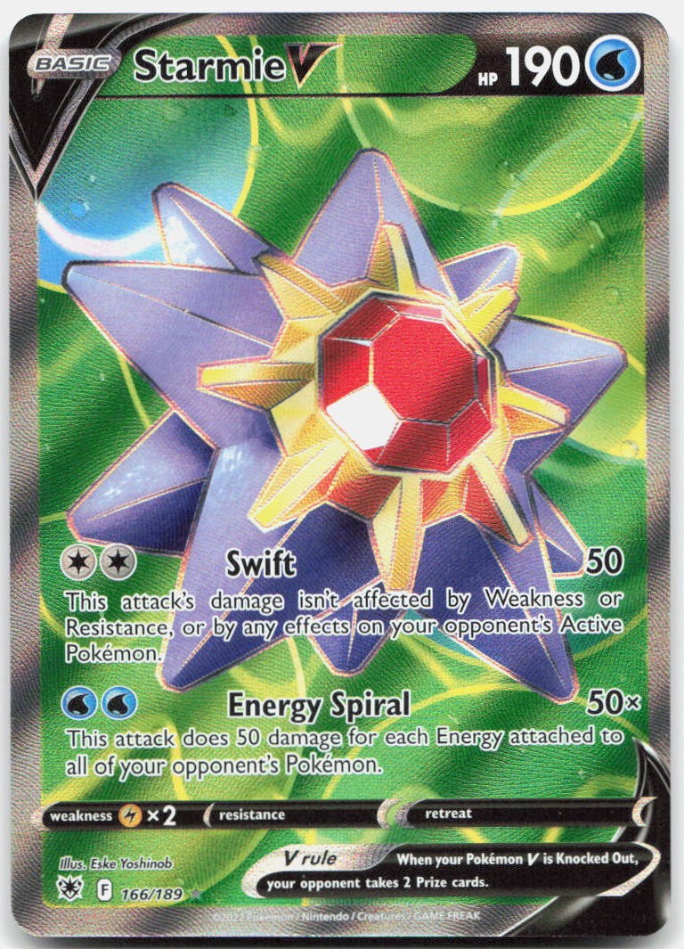 Starmie V 166/189 Ultra Rare Astral Radiance Pokemon Holo Near Mint