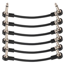 6 Pack 15cm Ribbon Guitar Patches Cable Low Capacitance Metal Conductors