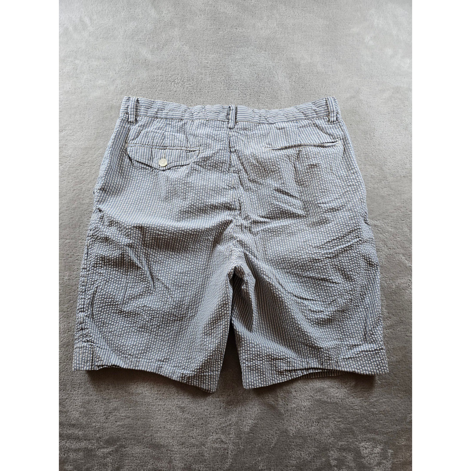 Ralph Lauren Y2K Seersucker Shorts Mens 33 Fit 32 Summer Blend Cloth thumbnail 10