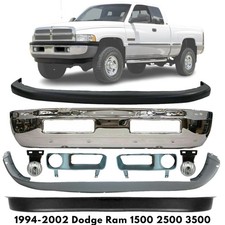 Front Bumper Chrome Fog Lights Kit For 1994-2002 Dodge Ram 1500 2500 3500