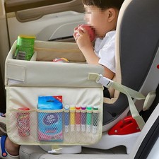 Car Seat Tray Foldable Multiple Pockets Car Table Portable Large Capacity Tables