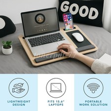 Portable Laptop Lap Desk Tray Cushion Lightweight Stand Mouse Pad Wrist Rest