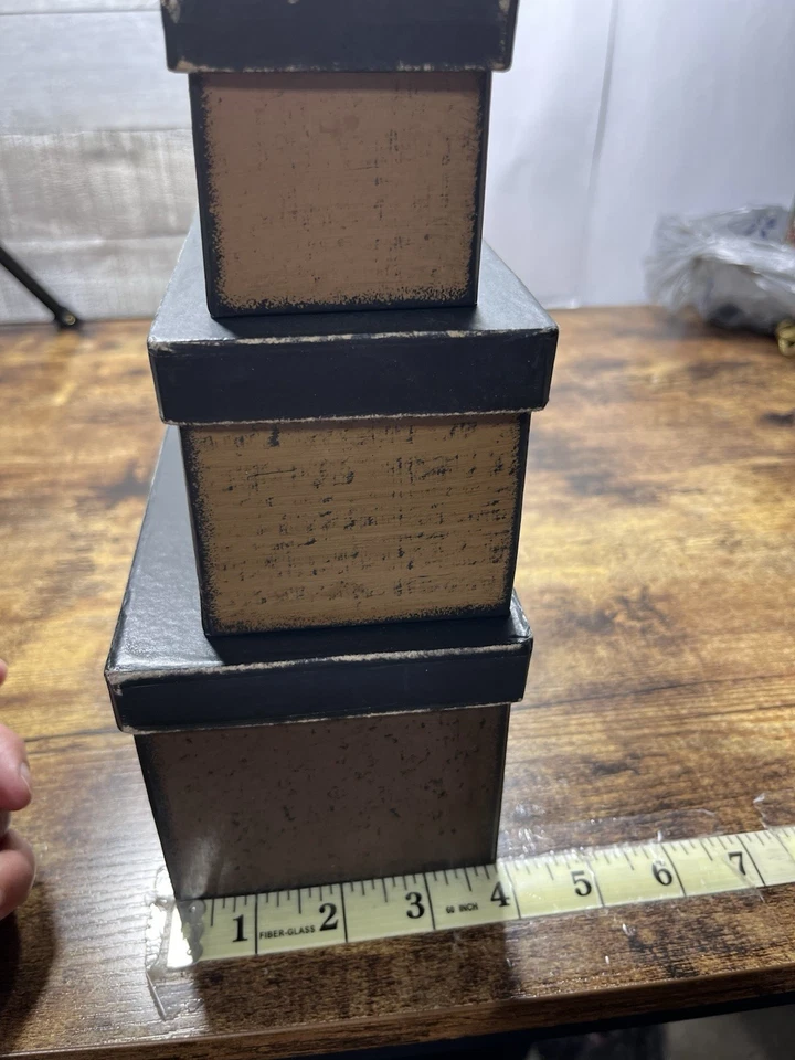 Primitive Nesting Boxes Homespun Blessings Star. Rustic Farmhouse Star 7x4x3.5 - Image 3 of 4