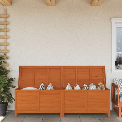 Patio Storage Box Brown 78.1''x19.7''x22.2'' Solid Wood Fir