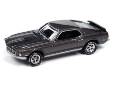 1/64 1969 Ford Mustang Mach I Gray Metallic with Black Stripes "John Wick"