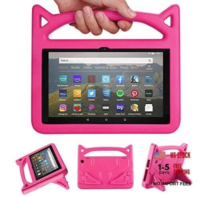 Fire HD 8 Case,Fire HD 8 Tablet Case for Kids,(2024/2022/2020 Rose
