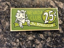 JENNINGS ORIGINAL NEVADA CLUB MARQUEE FOR NON LIGHT UP MACHINE 25 CENT