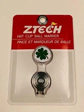 ZTECH Clover Hat Clip Golf Ball Marker