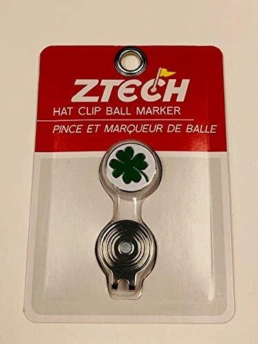 ZTECH Clover Hat Clip Golf Ball Marker