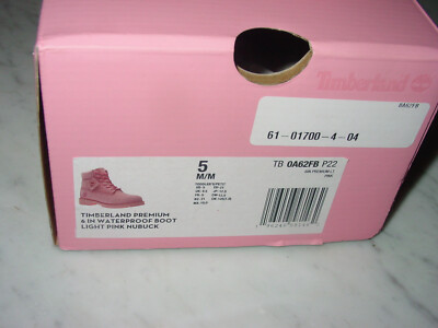 Timberland Light Pink Leather A62FB Toddler Boots! Size 5C w/Box