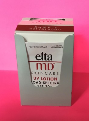 ELTA MD UV Lotion Broad-Spectrum SPF 30+ 40 Travel/Sample packets Face and Body 