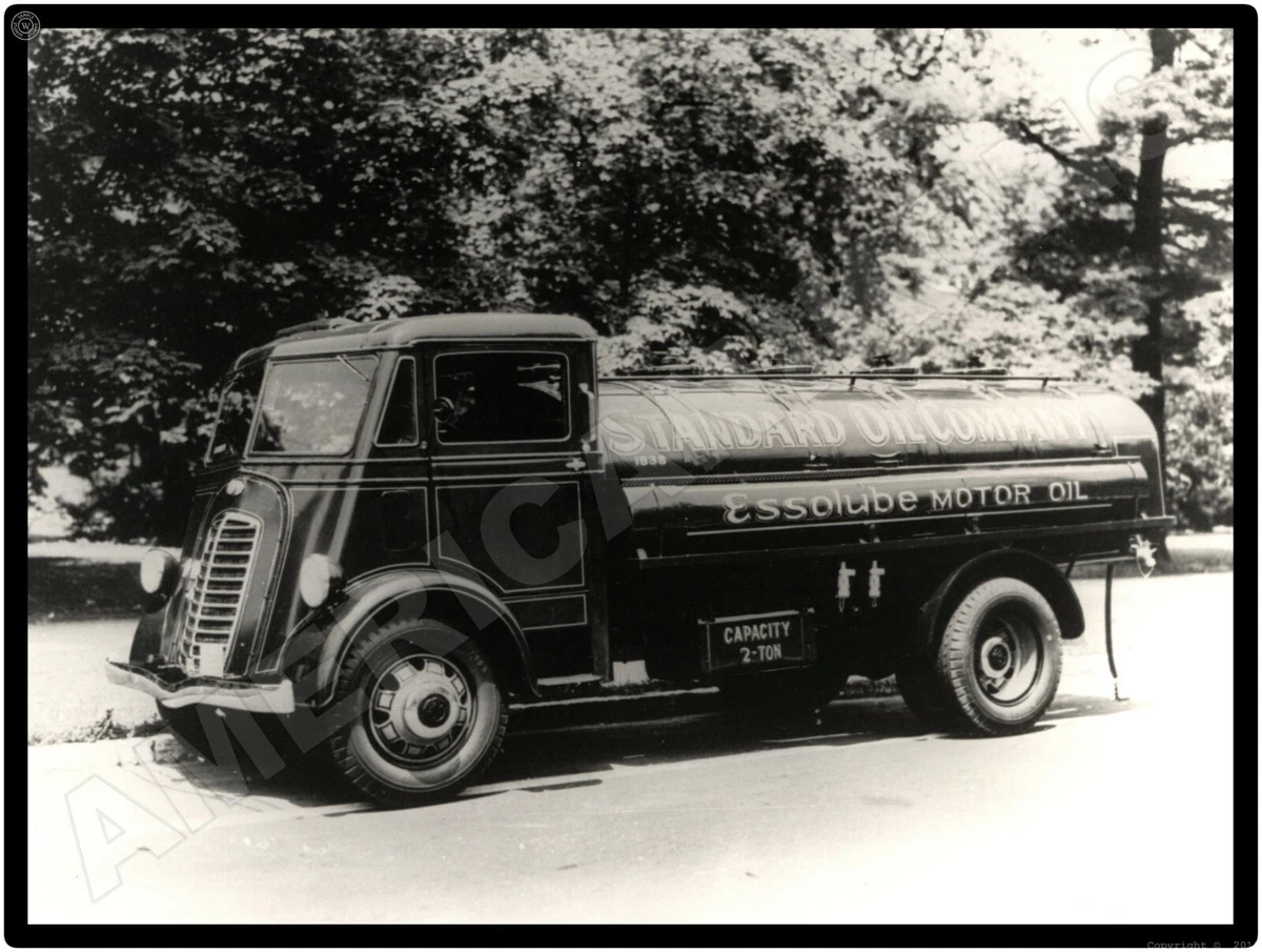 Vtg. Mack Trucks AC New Metal Sign: Esso Lube Standard Oil Tanker Truck 2  Ton | eBay
