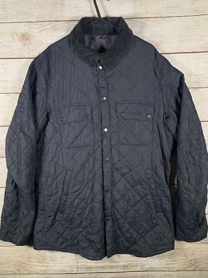 Barbour Akenside Quilted Jacket Coat for Men Size M in Blue with Collar  UK
