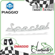 TARGHETTA SCRITTA STEMMA POSTERIORE VESPA 50 SPECIAL 1969-1973 REVIVAL PIAGGIO