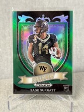 2021 Panini Prizm Draft Picks Green #177 Sage Surratt Rookie RC